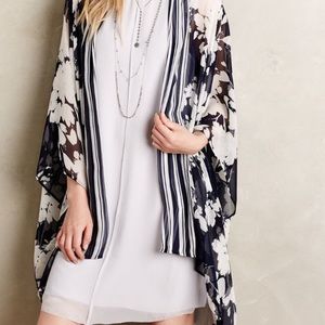 Elevenses Palolem Chiffon Kimono- Anthropologie